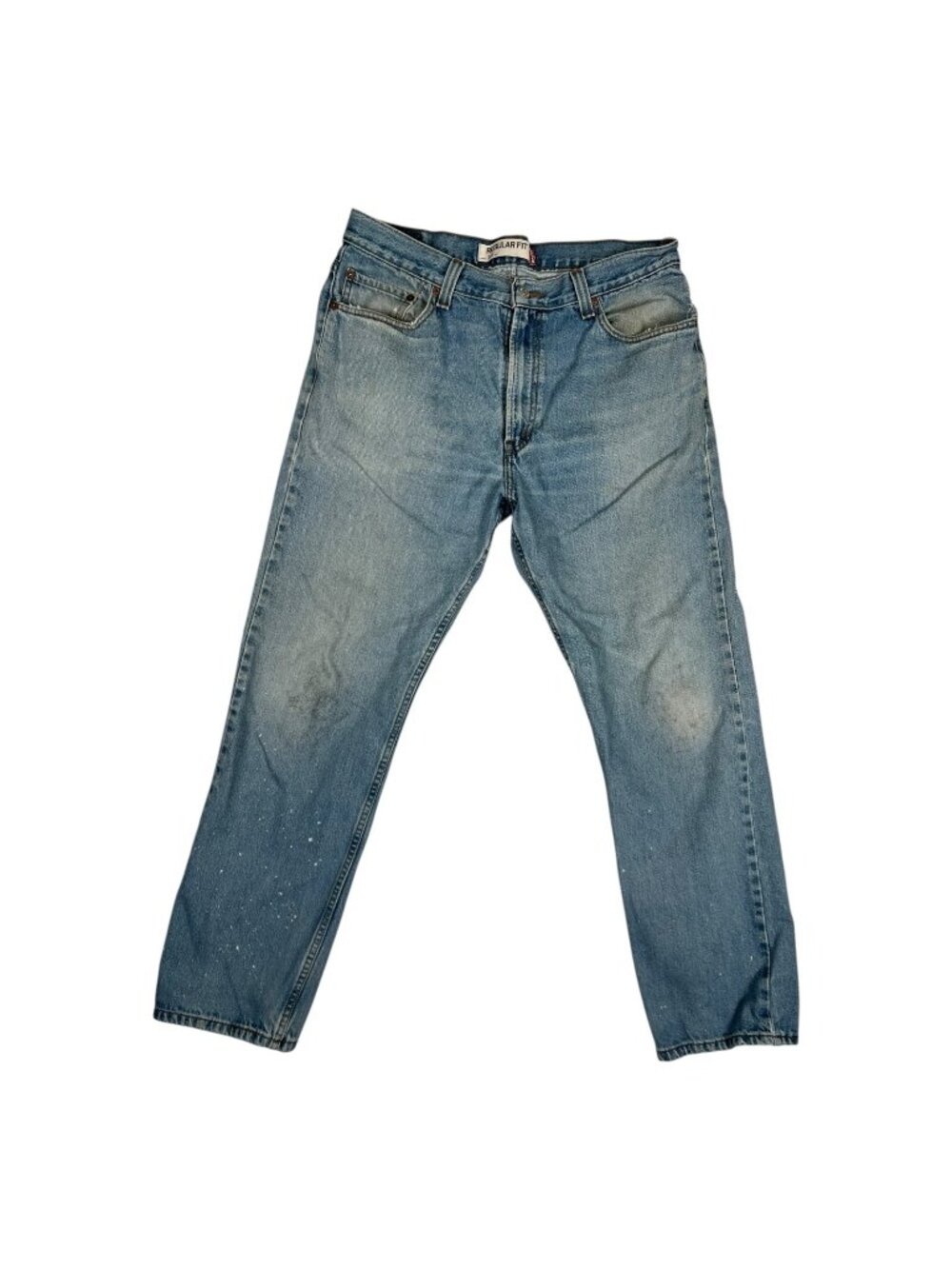 Vintage Levi’s 505 Denim Jeans Size 34x32 Medium Wash Grunge Stain Y2K